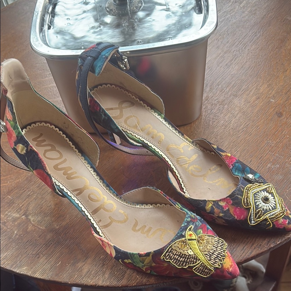 Sam Edelman Vibrant Embroidered Heels